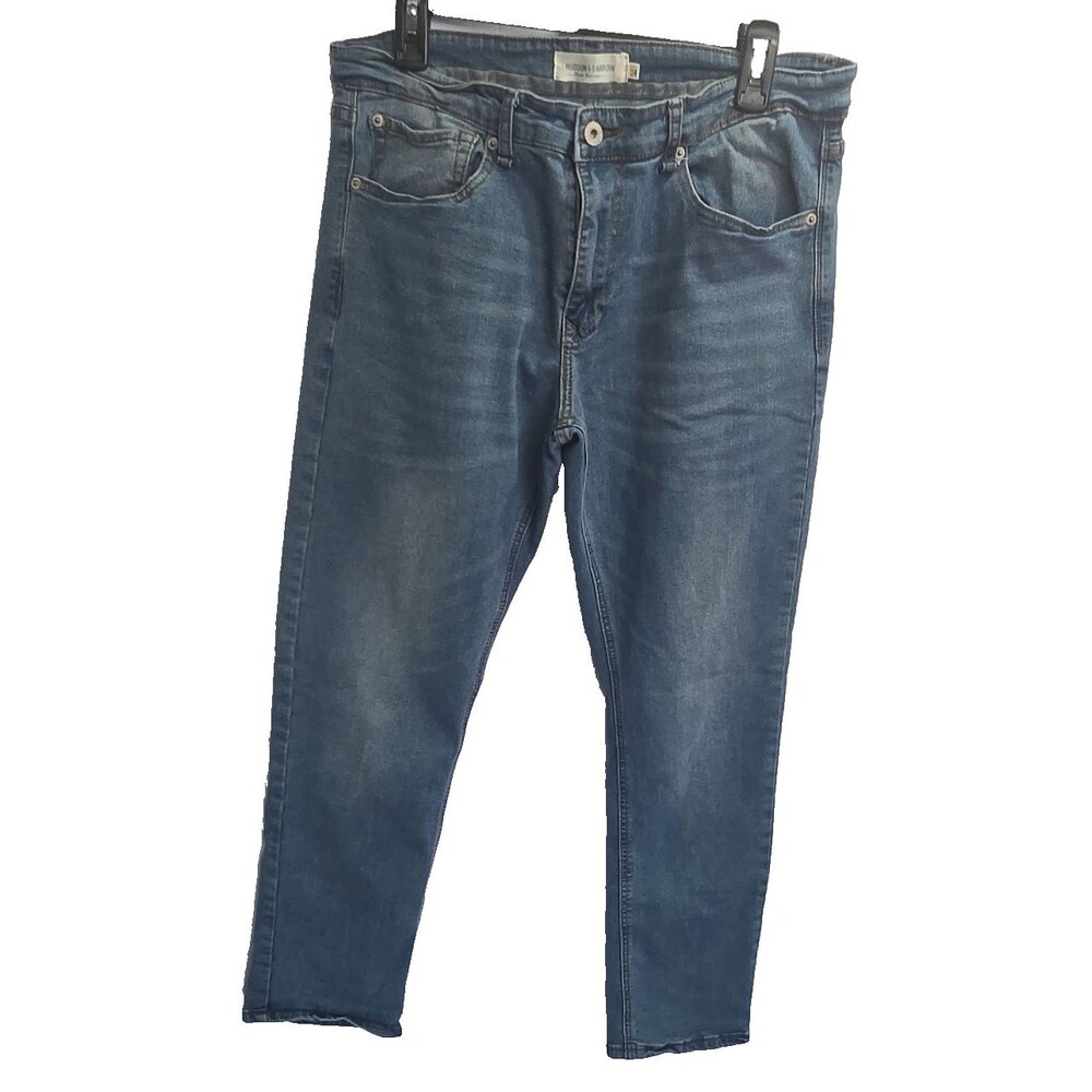 Hudson Barrow Men’s Blue Slim Fit Denim Jeans Stretch Medium Wash